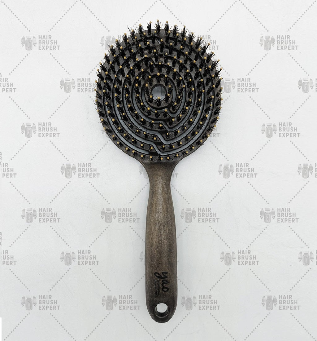 Yao Reverse Circle Boar Brush (Superior Scalp Massage, Volume & Shiny Hair)