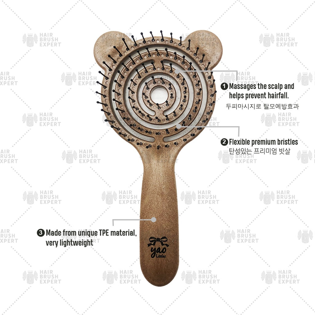 Yao Little Teddy Kids Hair Brush (For Ages 6-12)