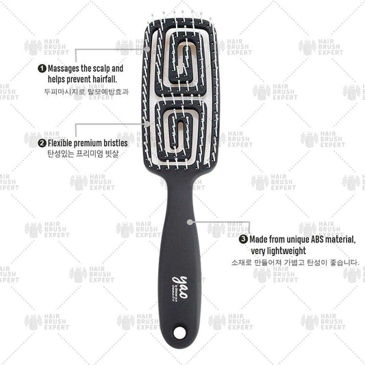 Yao Moving Mini Hair Brush Pale Blue (For Short Length Hair)