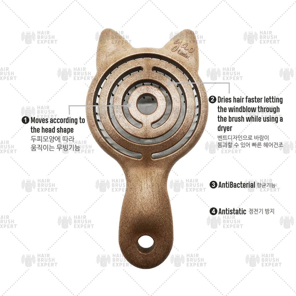 Yao Little Kitty Kids Hair Brush For Ages 2-6