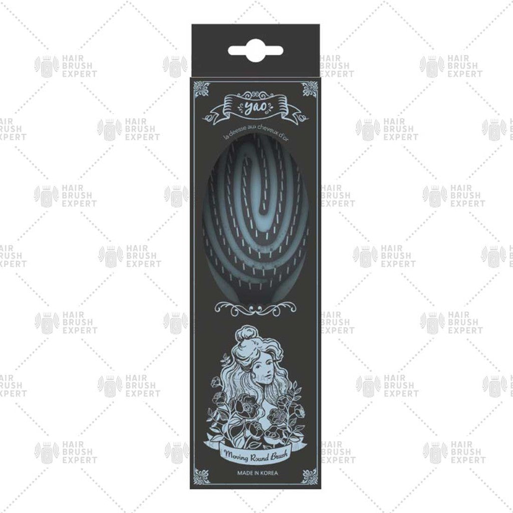 Yao Moving Round Hair Brush Pale Blue (For Medium Length Hair)