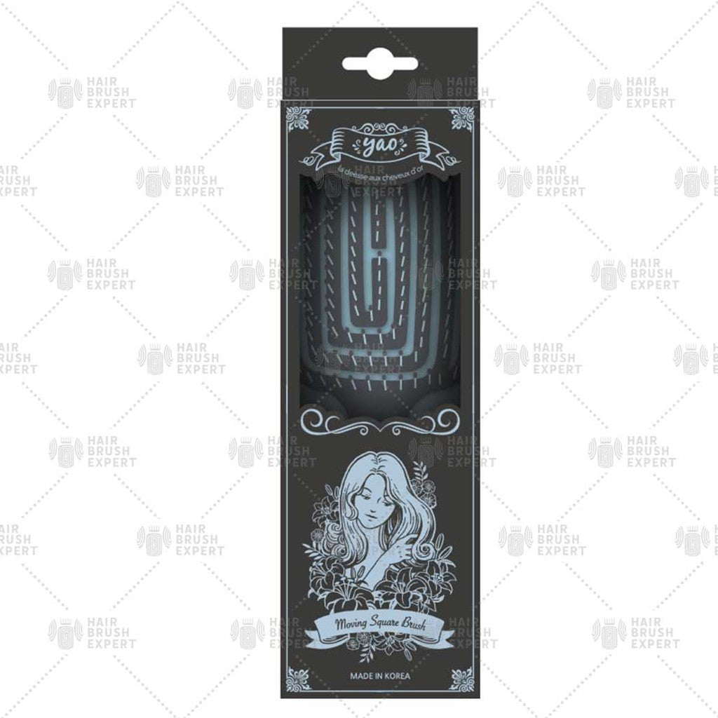 Yao Moving Square Hair Brush Pale Blue (For Long Length Hair)