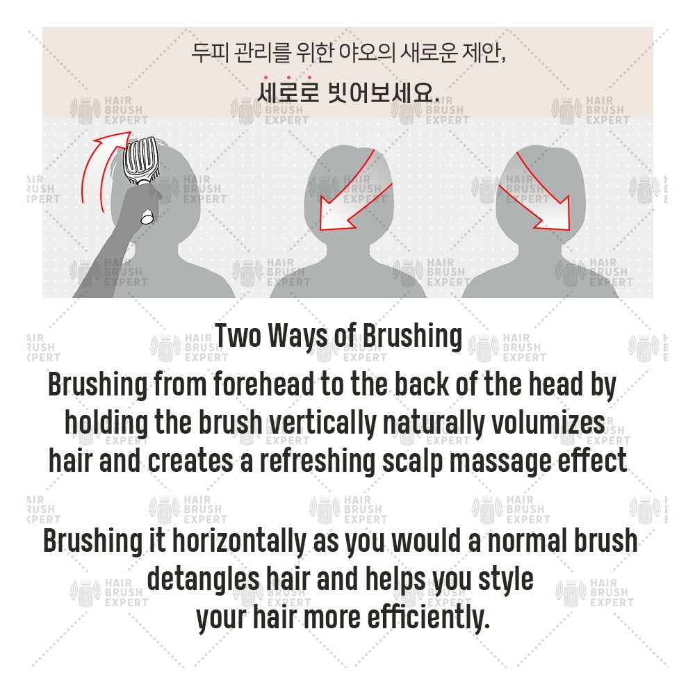 Yao Moving Flip Brush Slim Wooden Texture (2 in 1 Volumizing for Short Hair)