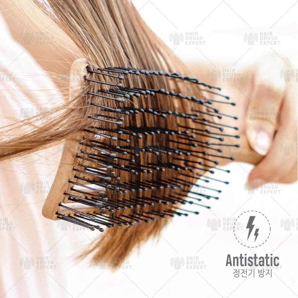 Yao Moving Circle Boar Hair Brush Wooden Texture (Special for Increasing Hair Volume)
