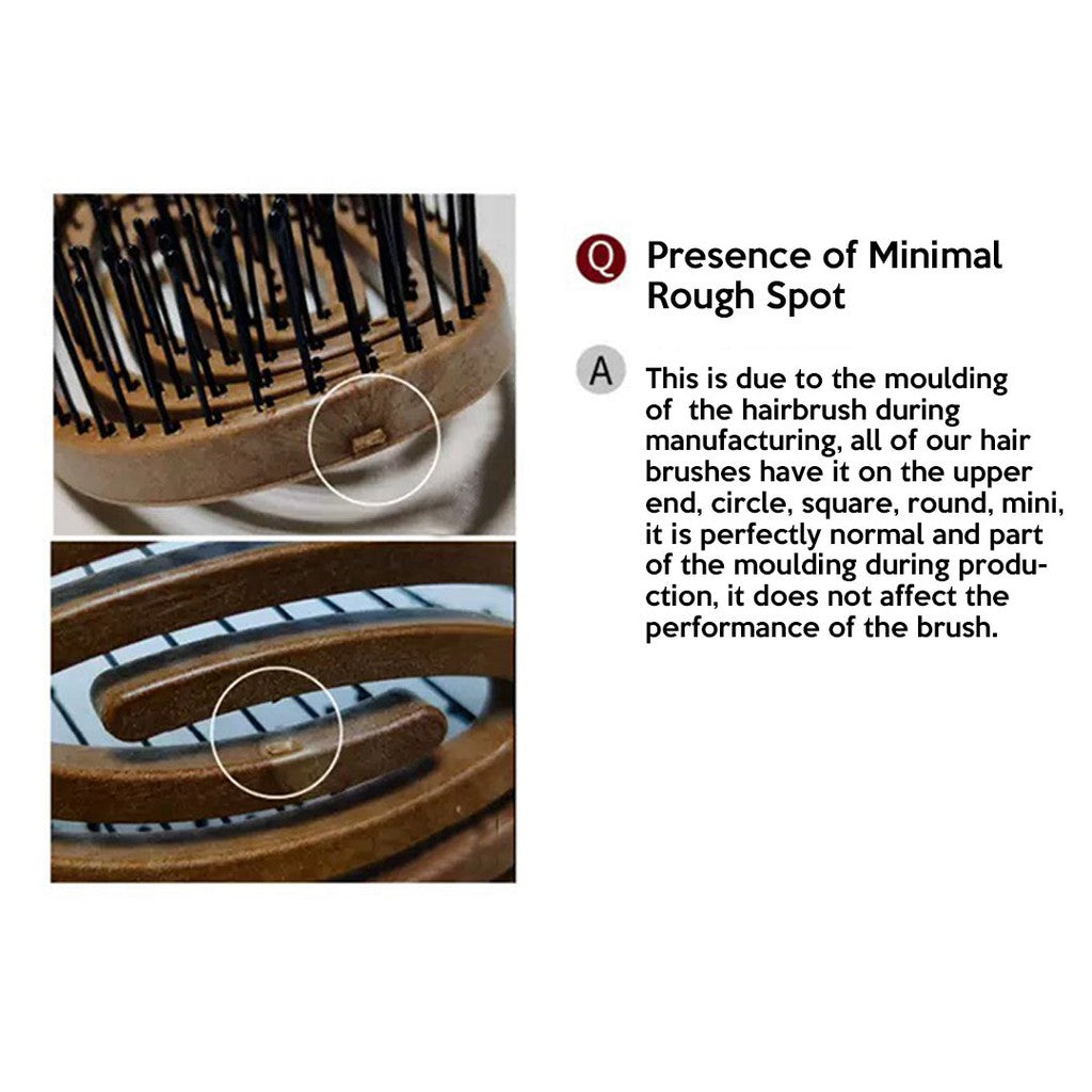 Yao Moving Circle Boar Hair Brush Wooden Texture (Special for Increasing Hair Volume)