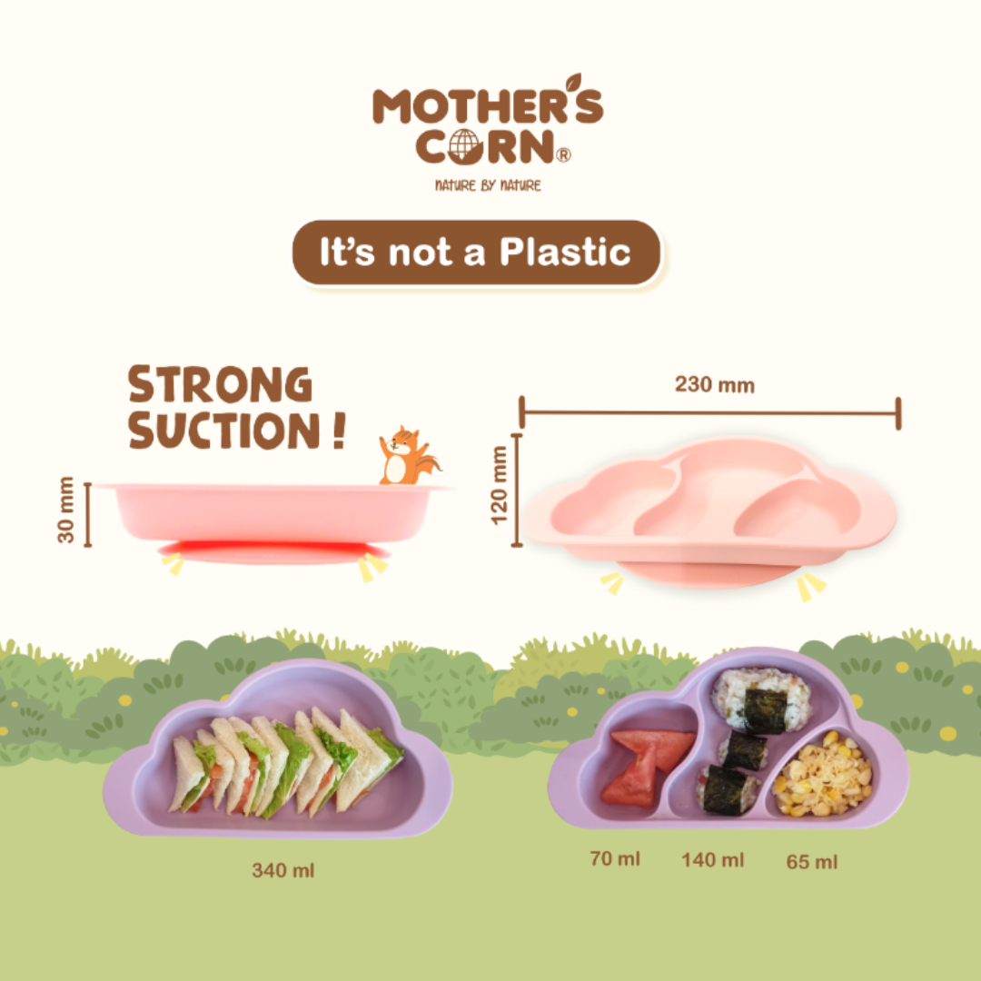 Mother's Corn Gureumi Suction Platter - Lavander Color