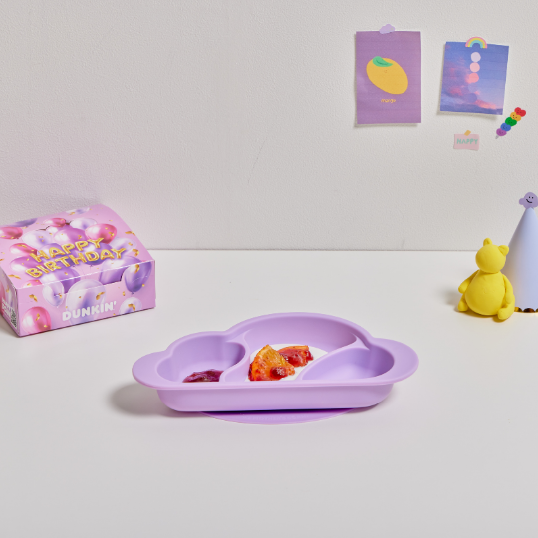 Mother's Corn Gureumi Three Division Suction Platter - Lavander Color