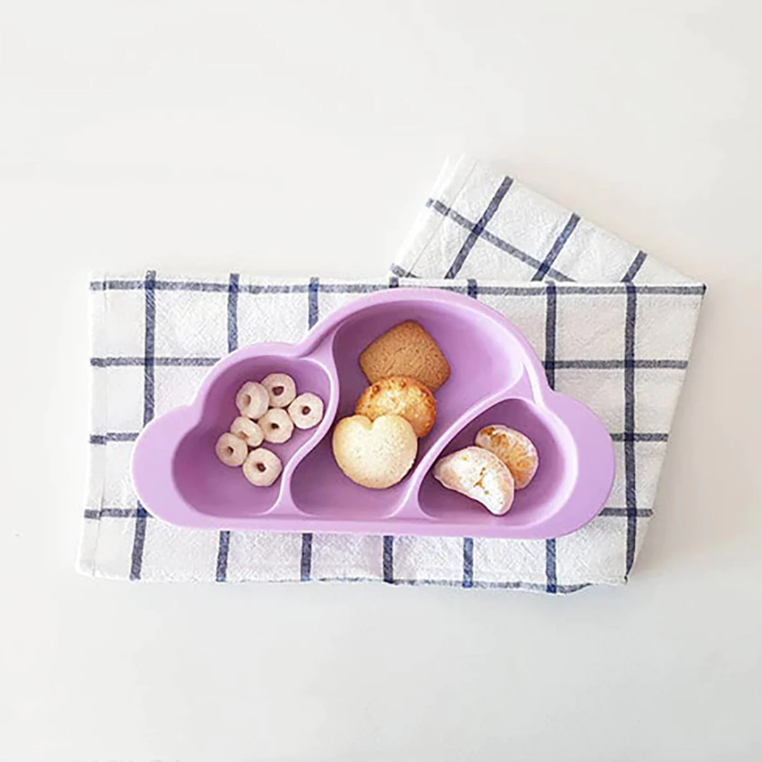 Mother's Corn Gureumi Three Division Suction Platter - Lavander Color