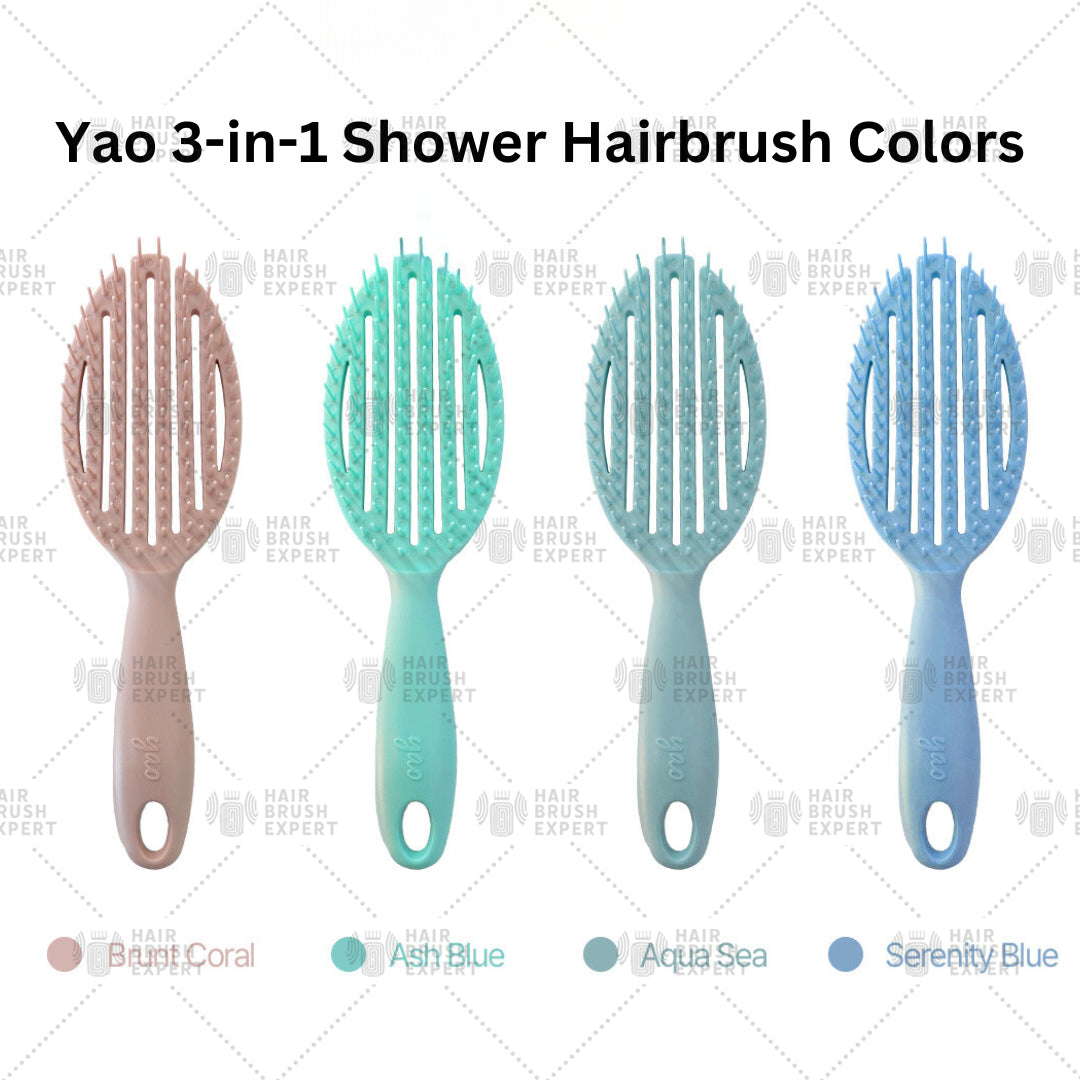 Yao 3-in-1 Shower Brush Serenity Blue Color (For All Hair Lengths)