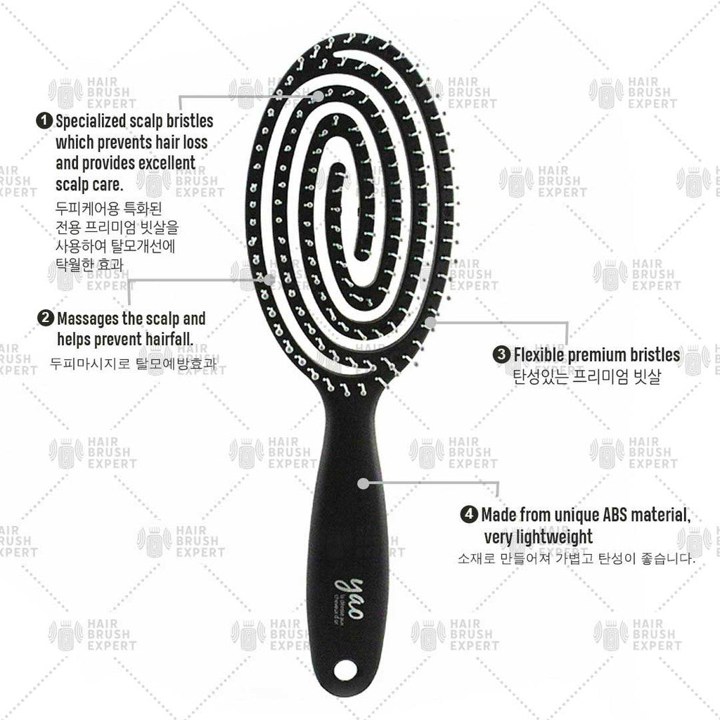 Yao Moving Round Hair Brush Pale Blue (For Medium Length Hair)