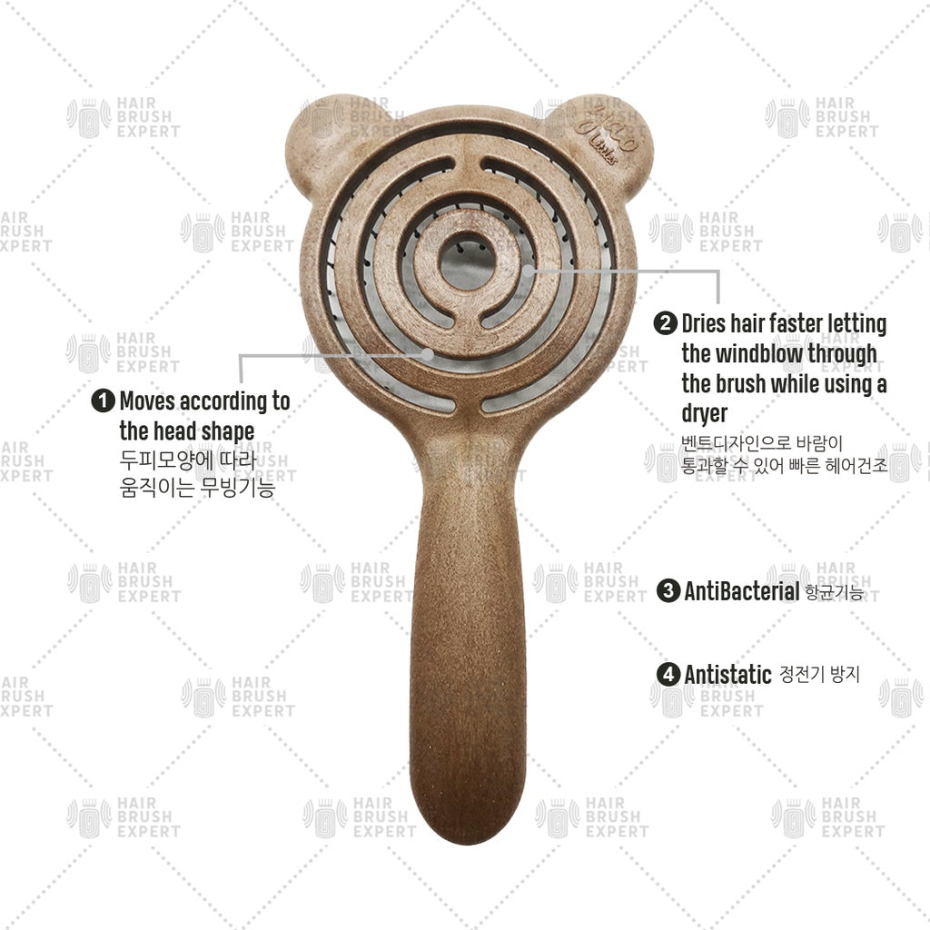 Yao Little Teddy Kids Hair Brush (For Ages 6-12)